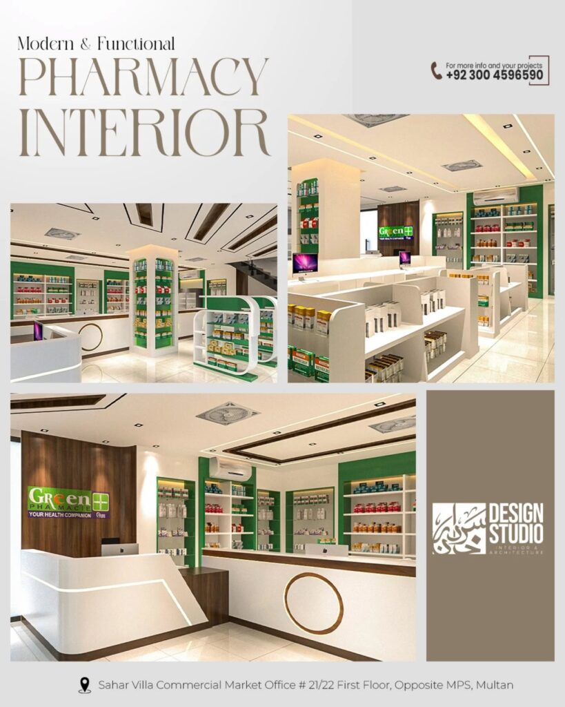 Synthesizing Clinical Precision and Organic Texture: The DHA Multan Pharmacy