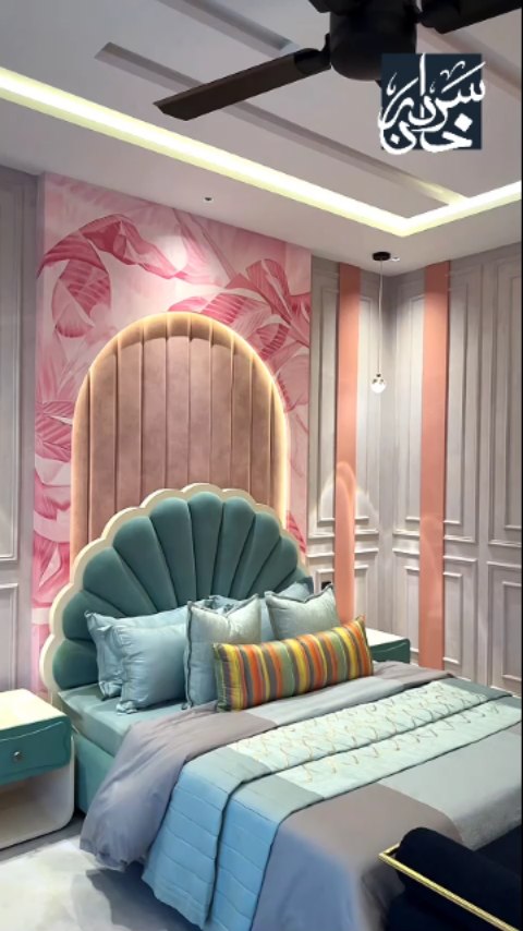 Whimsical Elegance: A Dreamy Pastel Girl’s Bedroom Design by Sardar Khan Design Studio