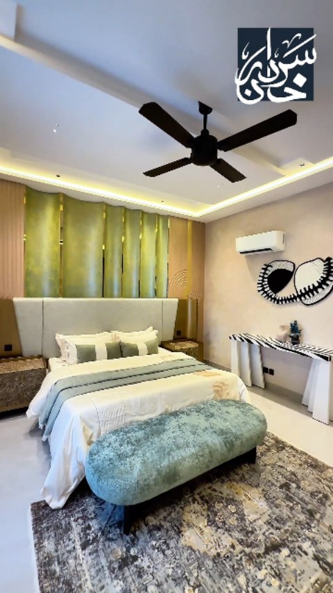 Modern Bedroom Elegance: A Sanctuary in DHA Rumanza, Multan