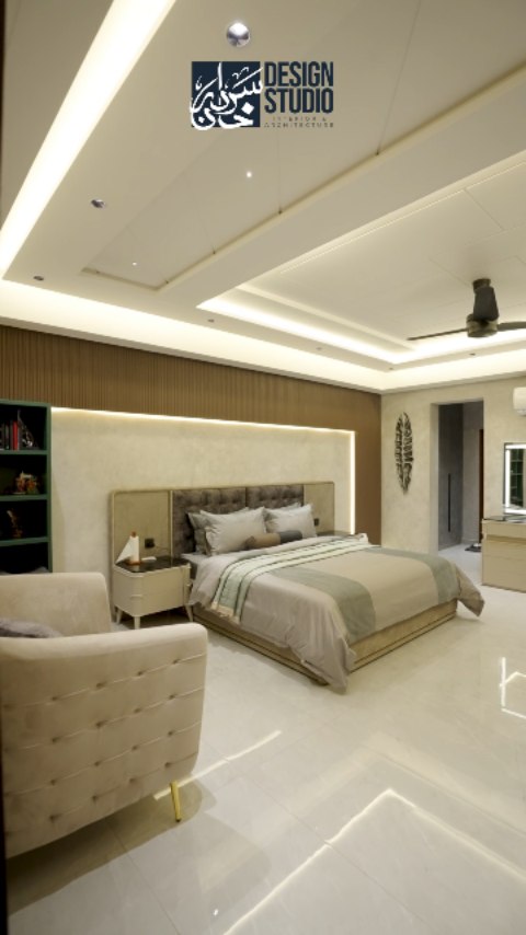 Serene Bedroom Design in DHA Multan: A Masterclass in Neutral Sophistication