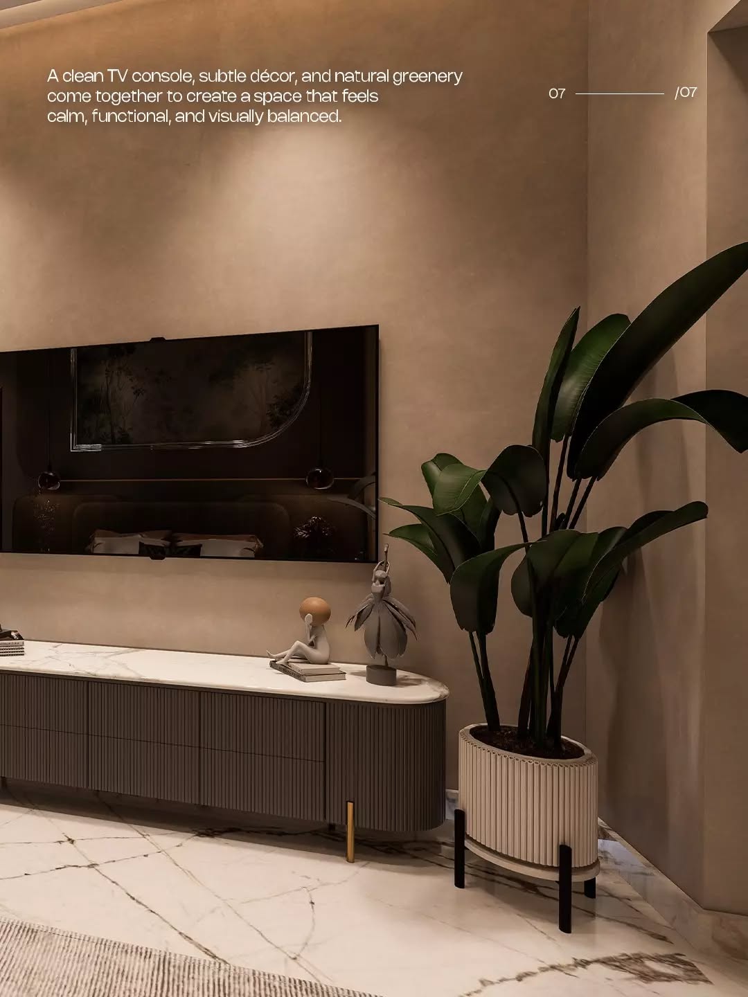 Full bedroom spatial view - Residential architecture design Pakistan