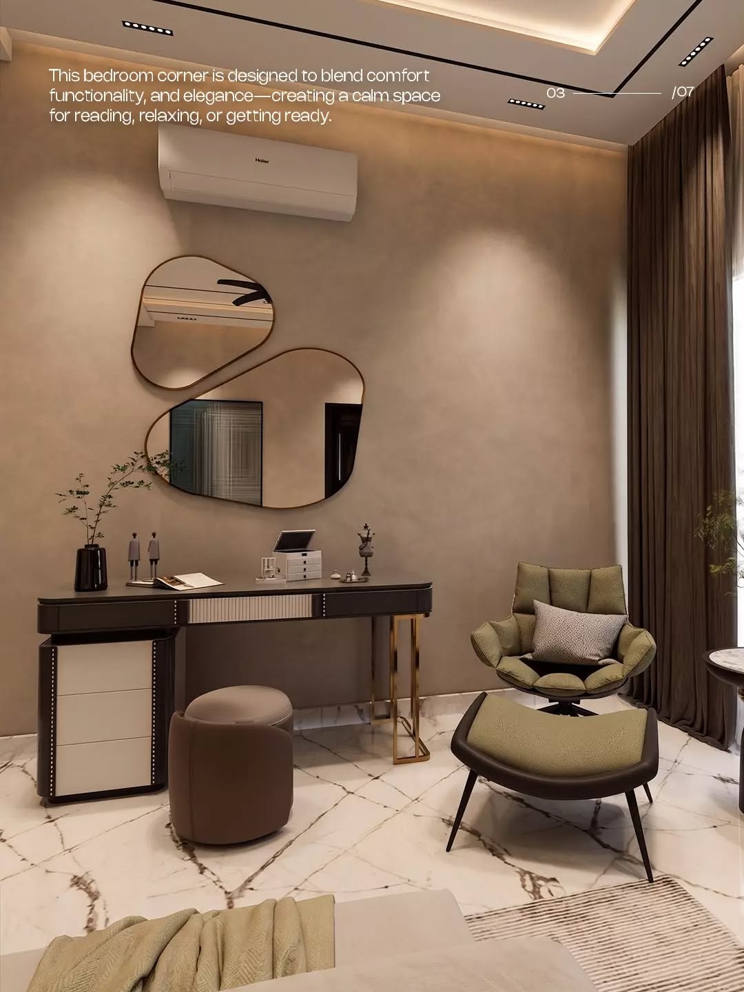 Minimalist closet storage - DHA Multan Interior