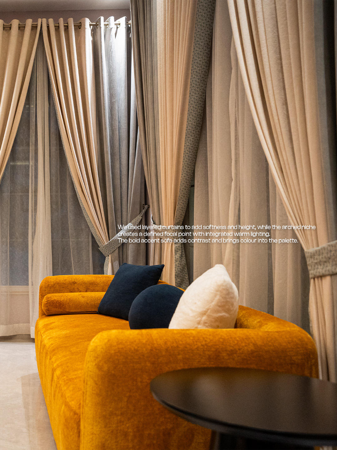 Bedside table with integrated lighting and soft textures - Luxury Home Interior Design Pakistan