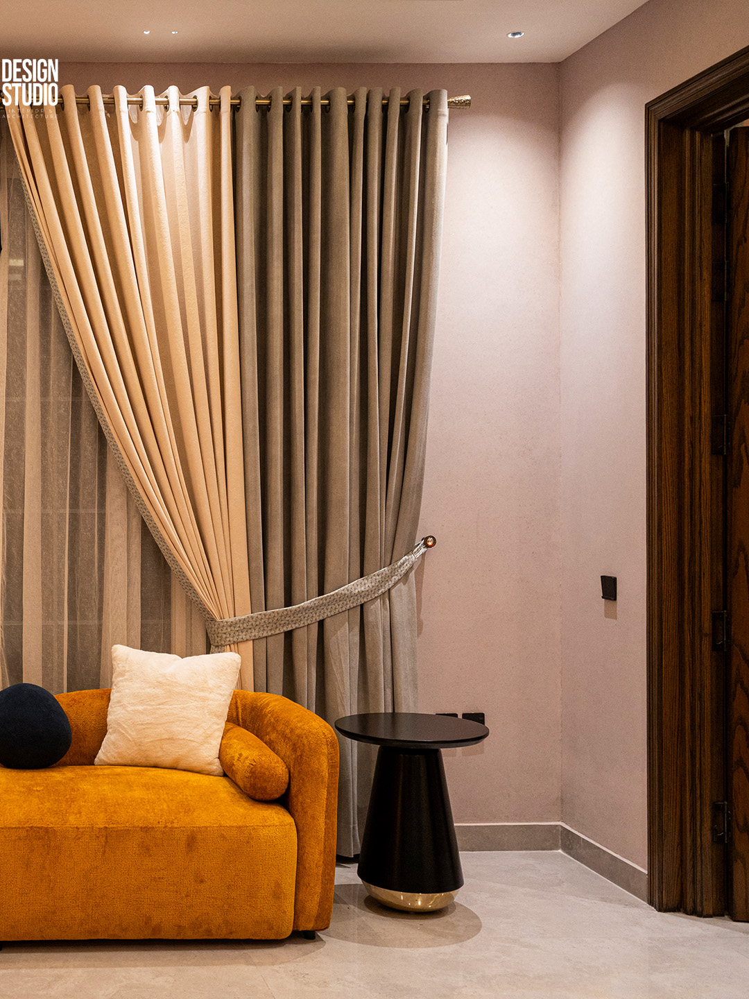Elegant dressing area with warm wood tones and thoughtful storage - Modern House Design DHA Multan