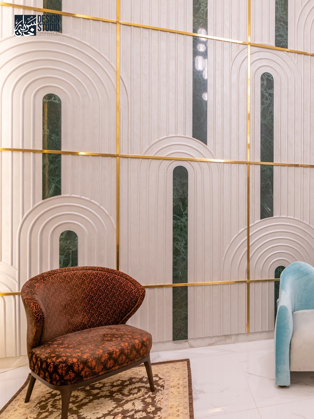 Interior view of grand lobby entrance - Luxury Interior Design Multan